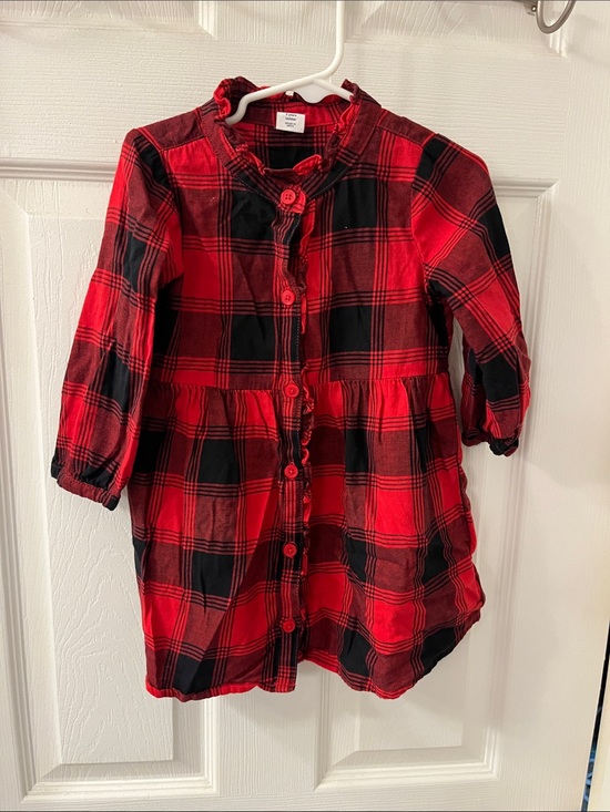 GAP Other - GAP Red and Black Plaid Button-Up Dress Top